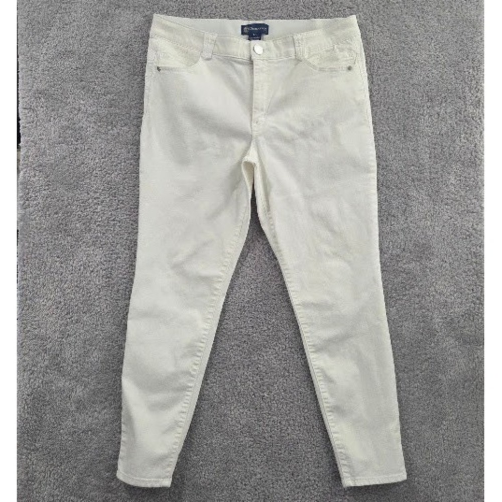 Democracy "Ab"Solutions Jeans Women's Size 16 White Skinny Stretch Excellent
